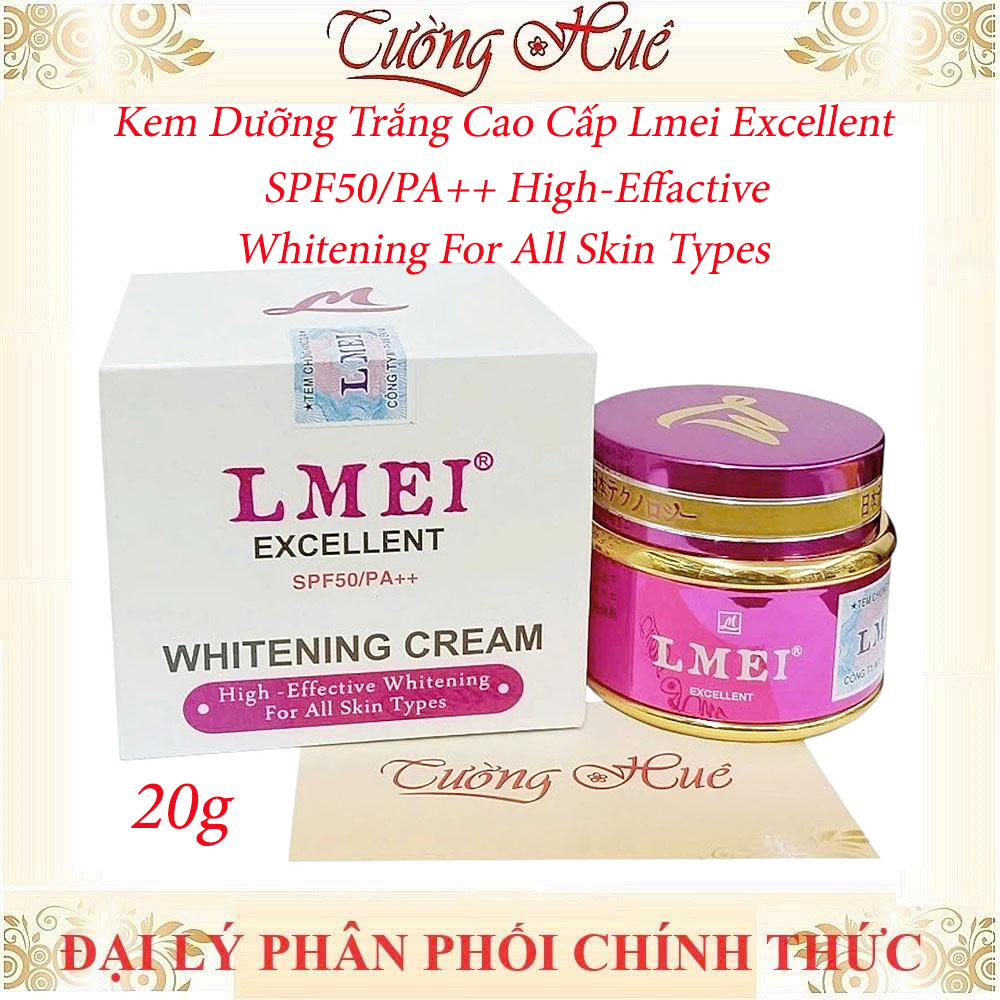 Kem Dưỡng Trắng Cao Cấp Lmei Excellent SPF50/PA++ High-Effactive Whitening For All Skin Types - 20g