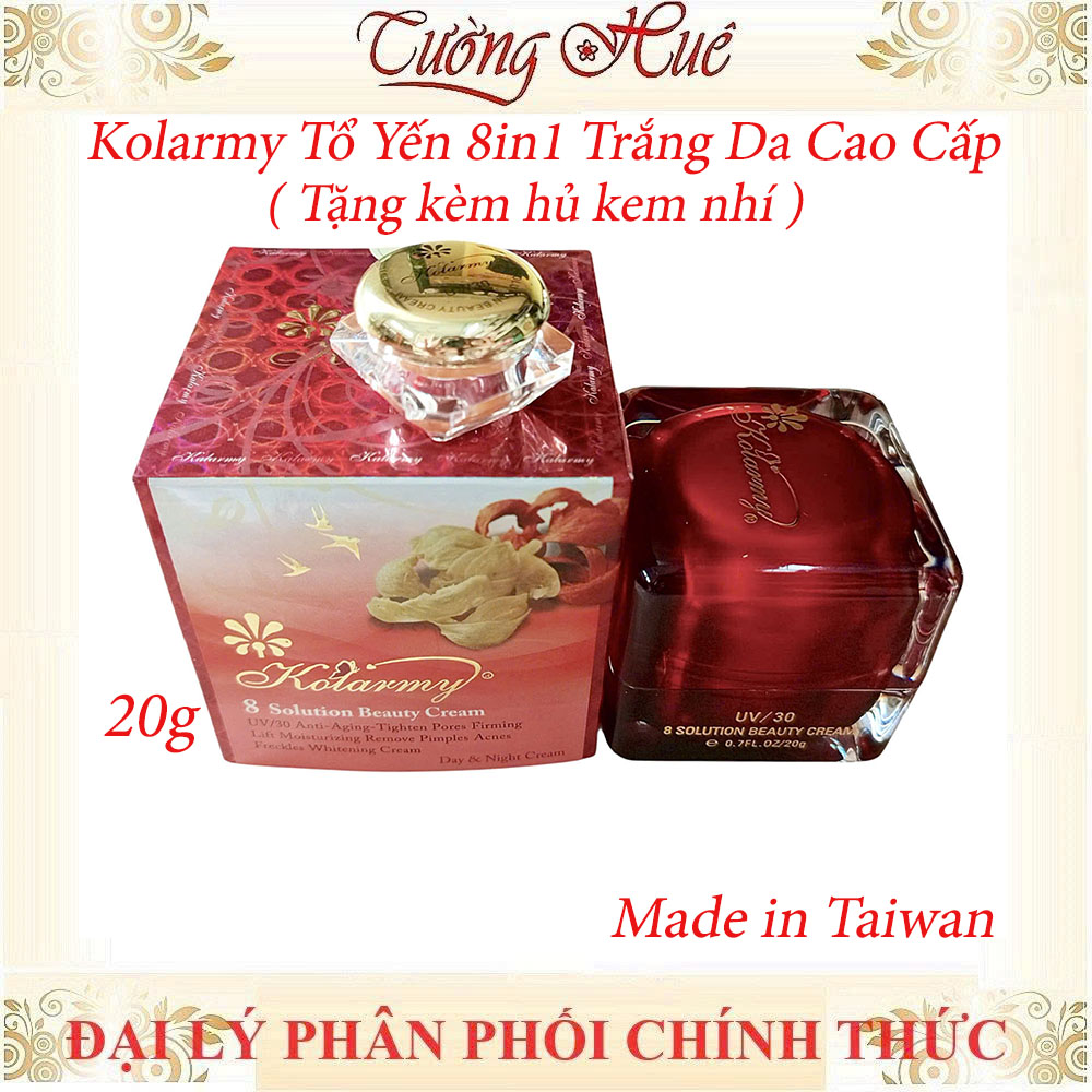 Kem Dưỡng Trắng Da Cao Cấp Kolarmy Tổ Yến 8in1 - 20g ( Tặng kèm hủ kem nhí )