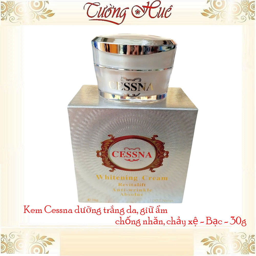 Kem Cessna dưỡng trắng da, giữ ẩm, chống nhăn, chảy xệ - Bạc - 30g