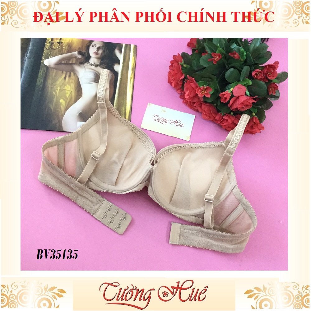 Áo lót nữ Bon Bon BV 35135 áo ngực mút nâng phối ren.(2.5cm)