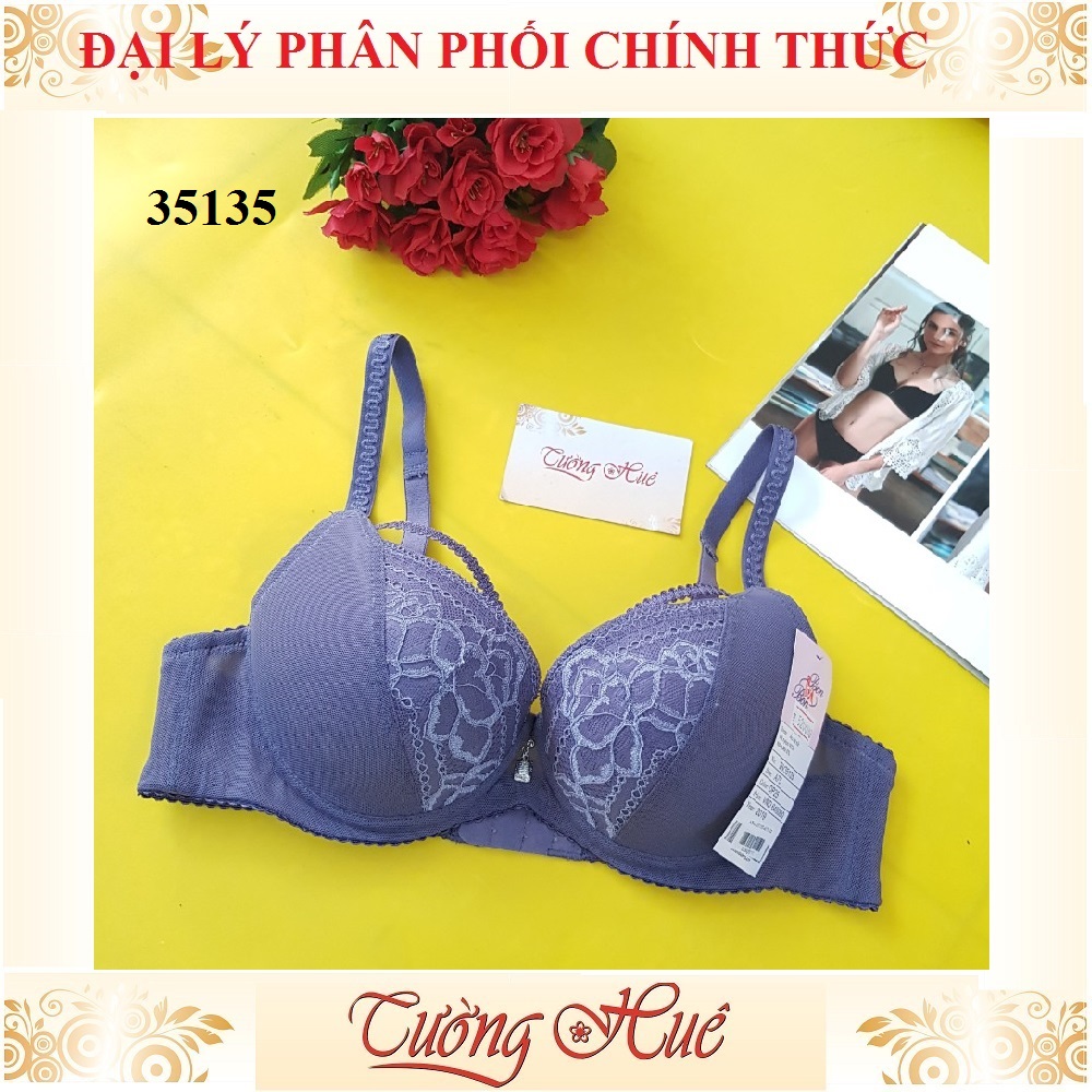 Áo lót nữ Bon Bon BV 35135 áo ngực mút nâng phối ren.(2.5cm)