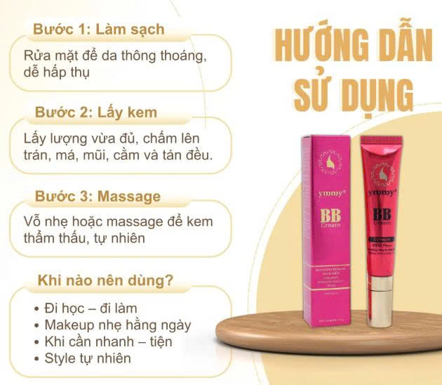 Kem Trang Điểm Dưỡng Trắng Da Collagen Ymmy BB Cream 15g
