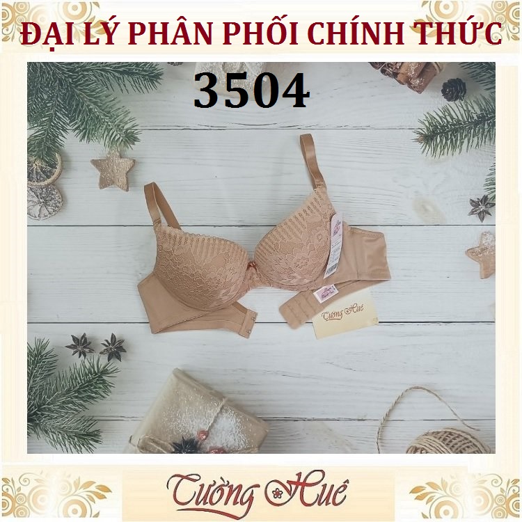 Áo lót nữ Bon Bon BSCB 3504 Có Gọng Phối Ren Đệm Mút 3cm.