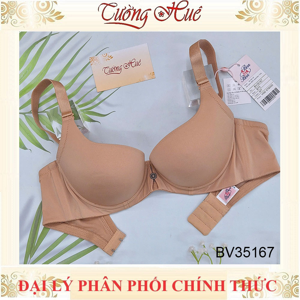 Áo lót nữ Bon Bon BV35167 áo ngực trơn mút mỏng vừa, lưng bảng to.