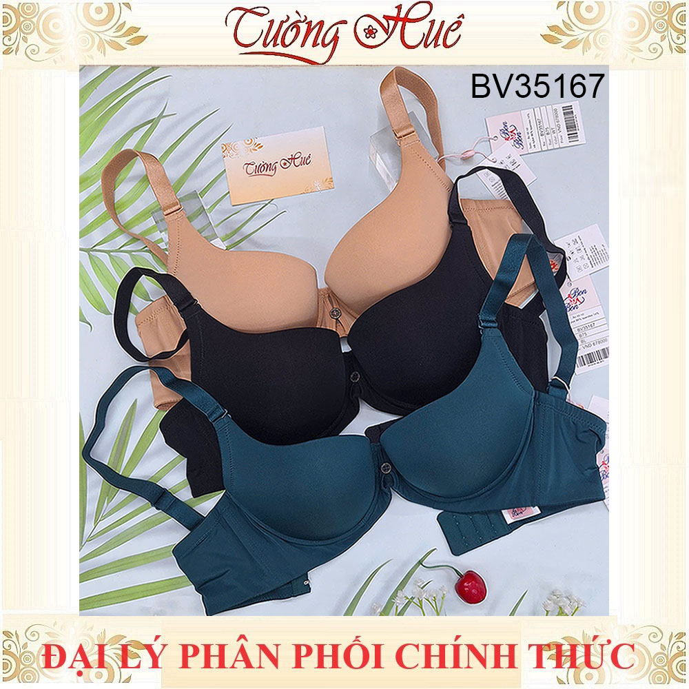 Áo lót nữ Bon Bon BV35167 áo ngực trơn mút mỏng vừa, lưng bảng to.