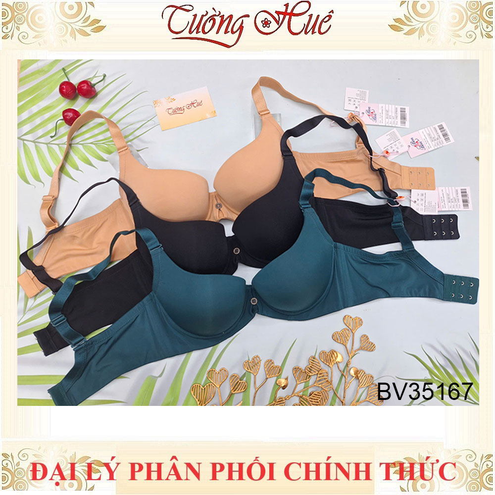 Áo lót nữ Bon Bon BV35167 áo ngực trơn mút mỏng vừa, lưng bảng to.