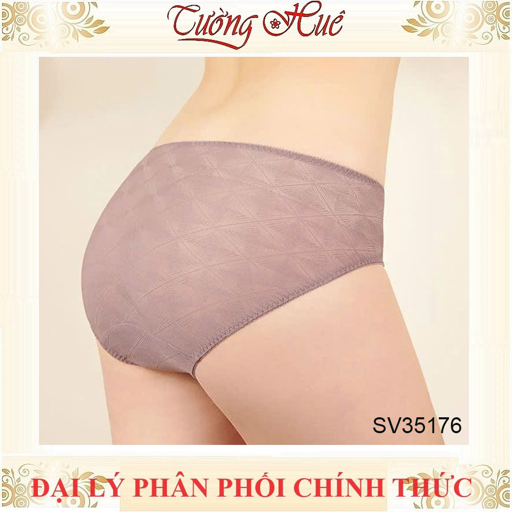 Quần Lót Nữ Bonbon SV35176 Lưng Vừa Dệt Hoa Văn Điểm Xuyến Nơ