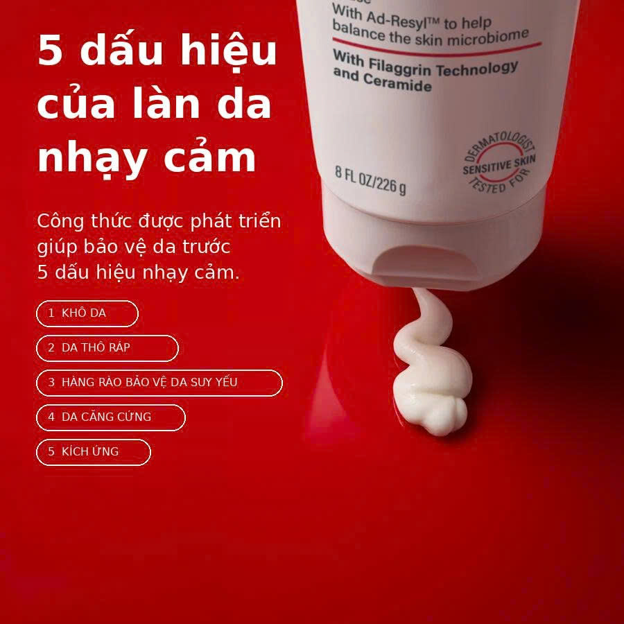 Kem Làm DỊu Phục Hồi Da Khô Kích Ứng Viêm Da Cơ Địa Cetaphil Pro AD Derma Repair Cream 226g