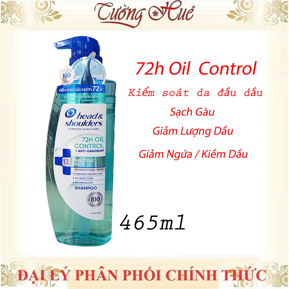 Dầu Gội HEAD & SHOULDERS 72 GIỜ Kiềm Dầu/ Giảm Ngứa Da Đầu Và Làm Sạch Gàu - 460ml