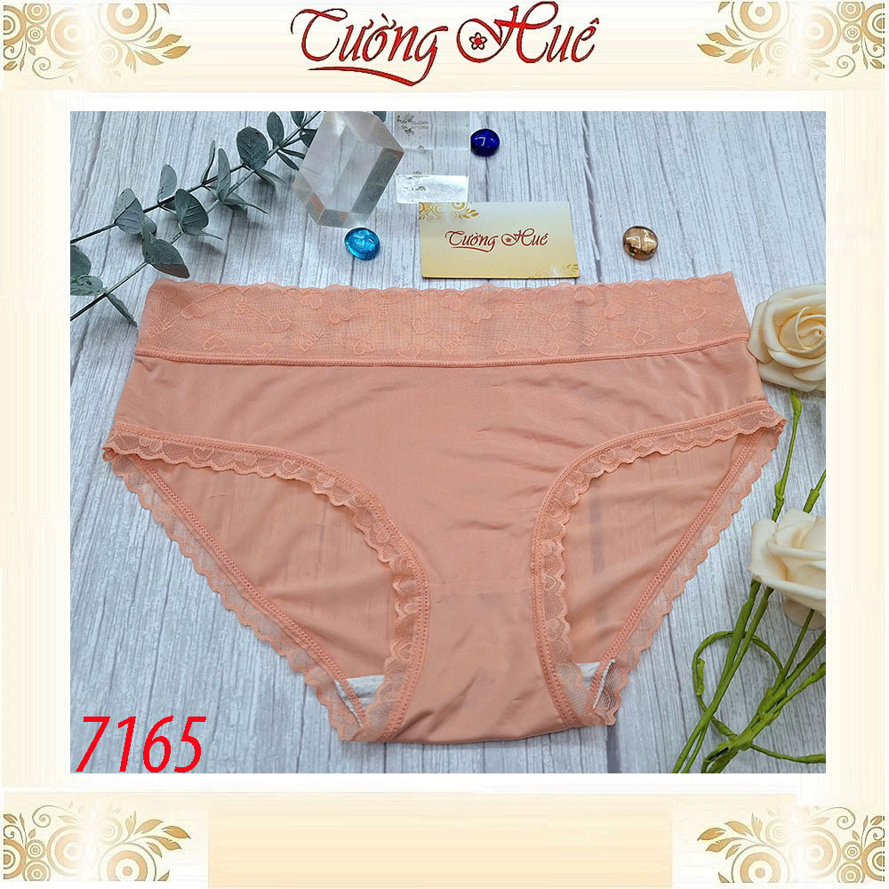 Quần Lót Lụa Lưng Dưới Nữ 7165 Lụa Phối Ren Freesize