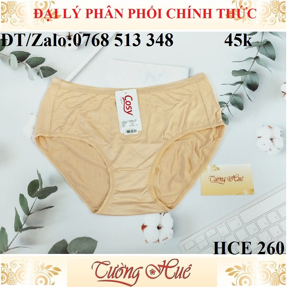 Quần lót nữ Cosy HCE 260 cotton trơn lưng cao.