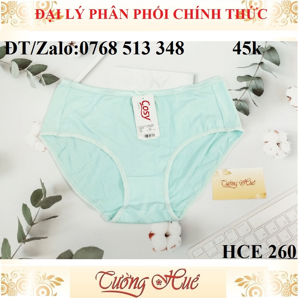 Quần lót nữ Cosy HCE 260 cotton trơn lưng cao.