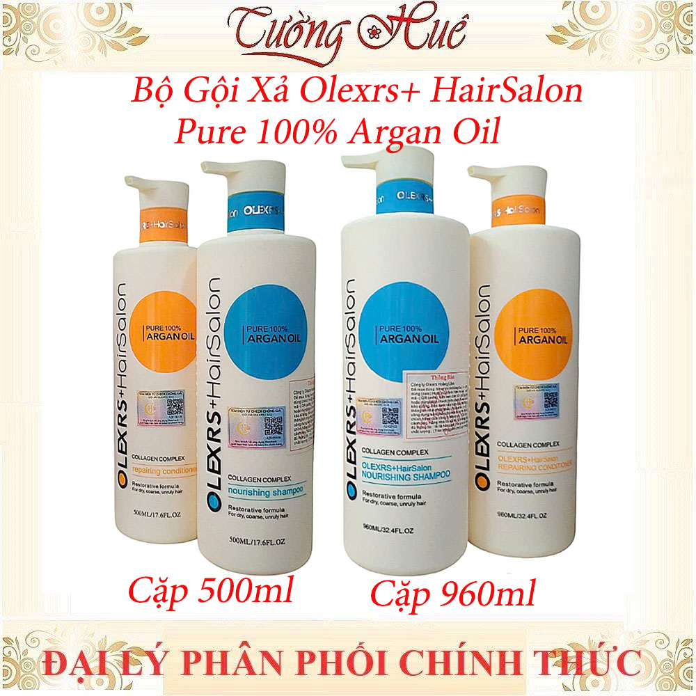 Bộ Gội Xả Olexrs+ HairSalon Pure 100% Argan Oil ( Có Lựa Chọn )