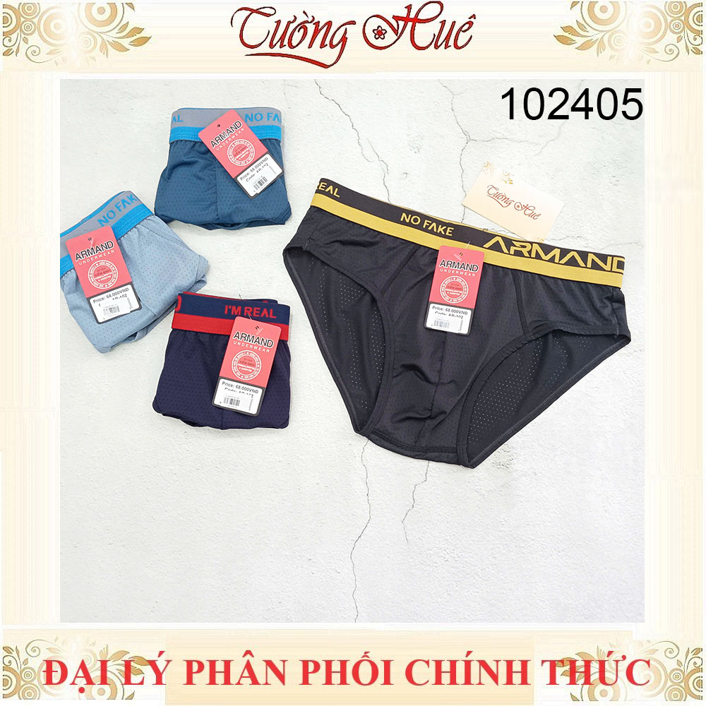 Quần lót Armand 102405 Quần lót nam tam giác lỗ thông hơi bảng lưng vừa màu trơn