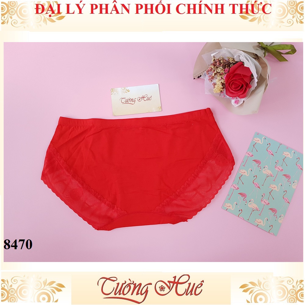 Quần lót nữ Lian Xia 8470 trơn phối lưới chữ freesize MÀU NGẪU NHIÊN.