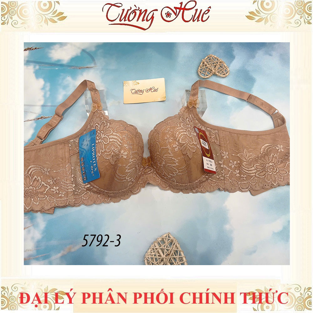 Áo lót nữ Đài Loan Iway 5792-3 Áo lót mút mỏng có gọng phối ren lưng bản to 3 móc cài.