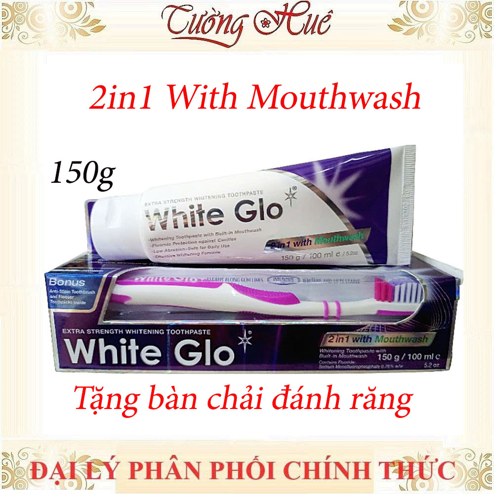 Kem Đánh Răng Thảo Mộc White Glo Nhiều Mùi Hương - 150g (Có lựa chọn)