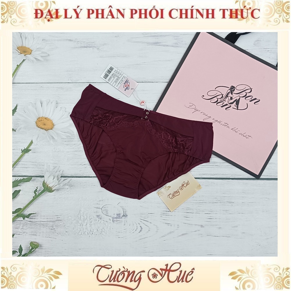 Quần lót nữ Bon Bon SV35170 Trơn Phối Lưới Ren Hoa Lưng Cao
