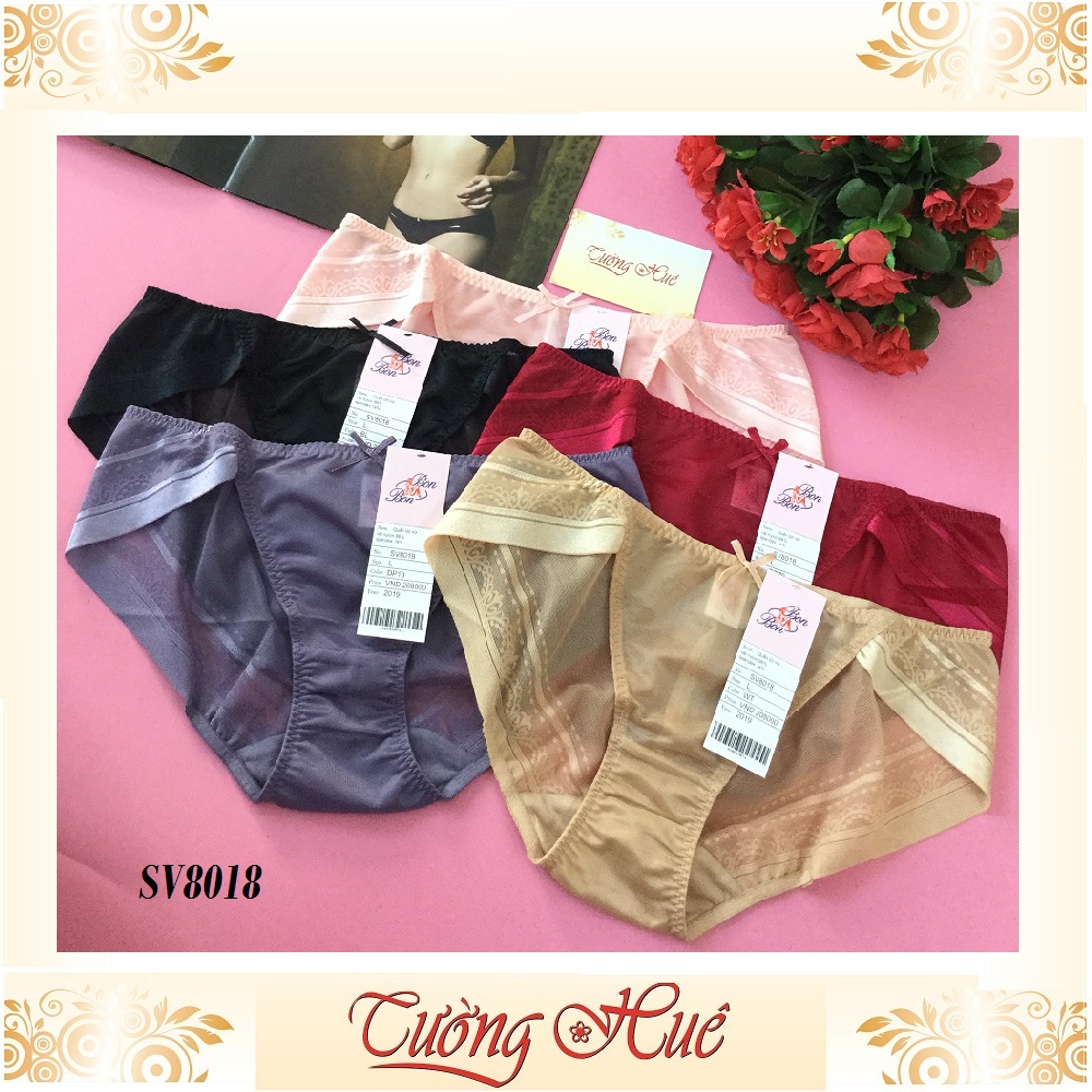 Quần lót nữ Bon Bon SV8018 lưới hoa văn.