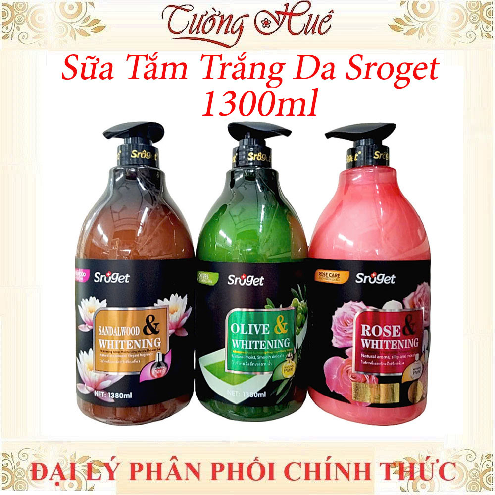 Sữa Tắm Trắng Da Sroget Nhiều Mùi - 1300ml