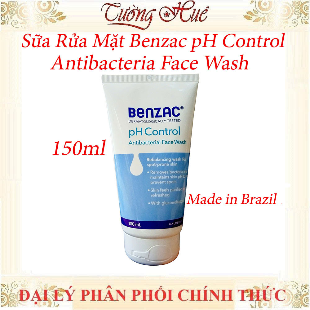 Sữa rửa mặt diệt khuẩn & cân bằng pH cho da mụn BENZAC pH Control Antibacterial Wash 150ml