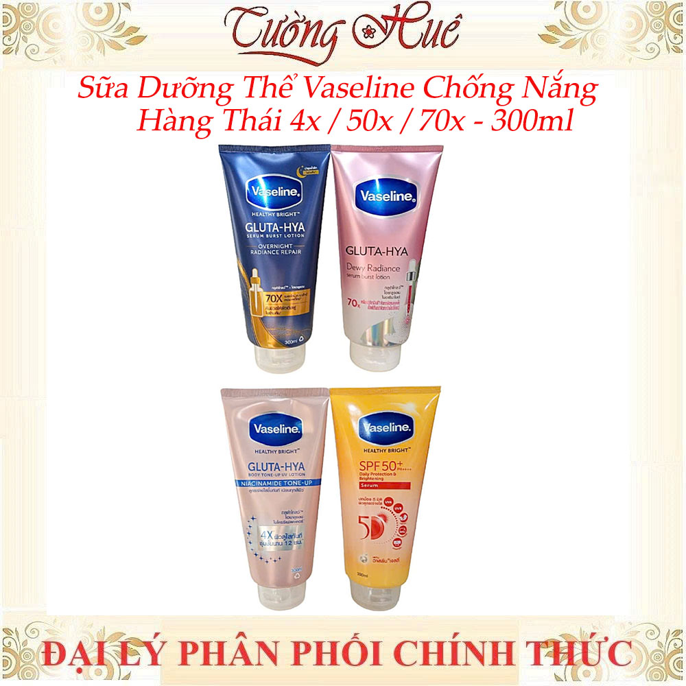 Dưỡng Thể Vaseline 70X Healthy Bright Gluta-Hya Serum Burst Lotion - 300ml (Có lựa chọn)