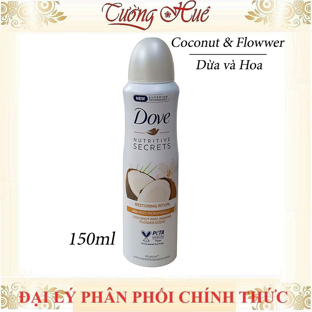 Xịt Khử Mùi Dove Nữ Anti Perspirant Nhiều Mùi 150ml (Có Lựa Chọn)
