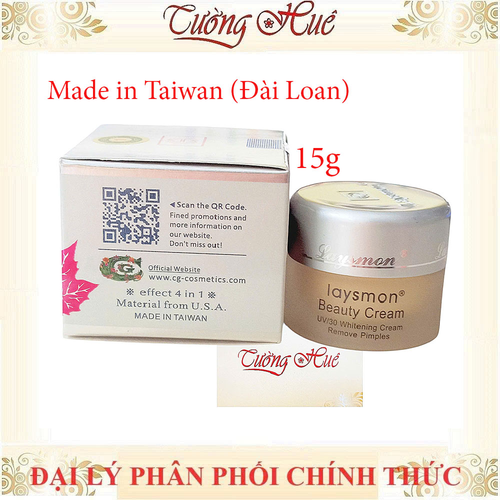 Kem Laysmon Dưỡng Trắng Da UV/30 4 In 1 Beauty Cream - 15g - Nắp thường