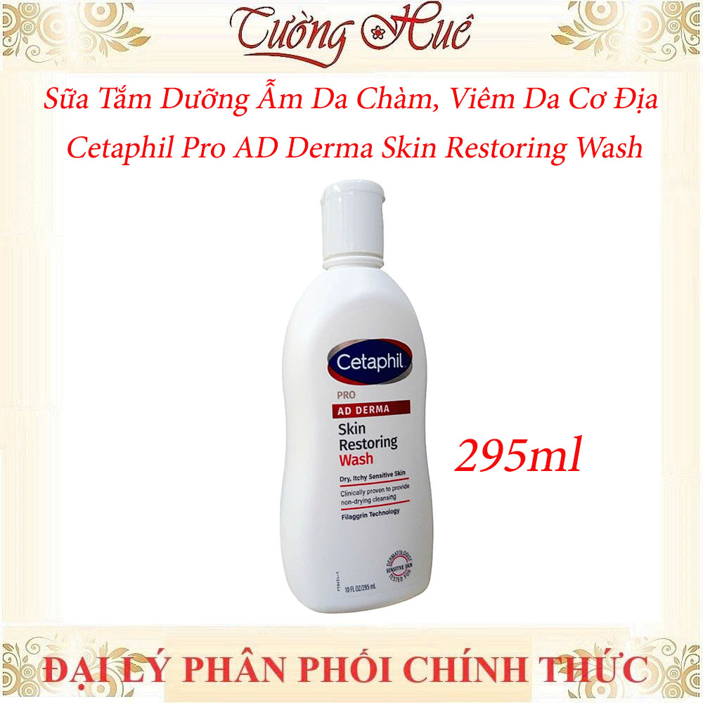 Sữa Tắm Dành Cho Chàm Da Viêm Da Cơ Địa Cetaphil Pro AD Derma Skin Restoring Wash 295ml