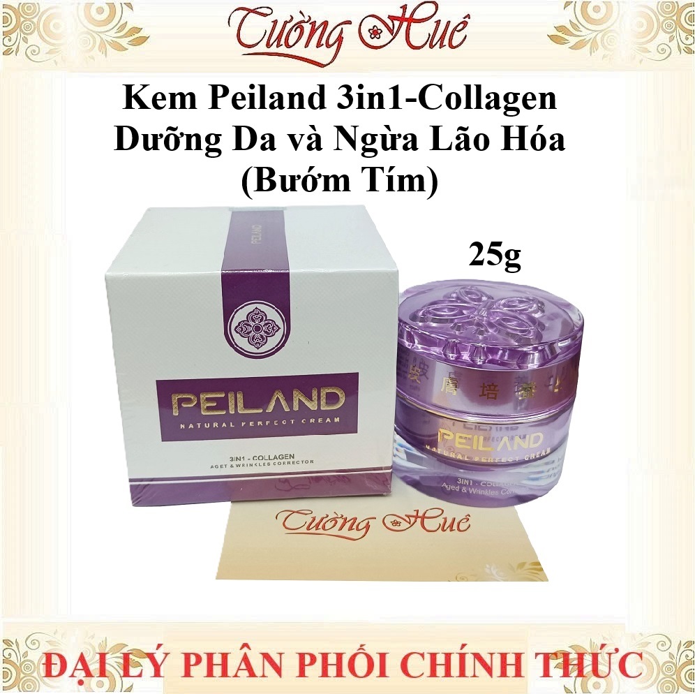 Kem Peiland 3in1-Collagen Dưỡng Da và Ngừa Lão Hóa 25g - Bướm Tím