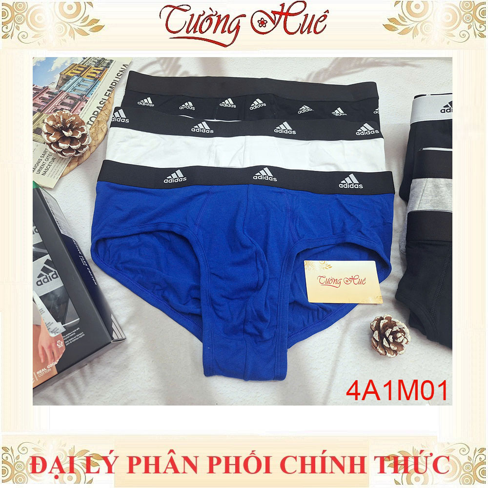 Quần Lót Nam Cotton Adidas 4A1M01 Mềm Mịn Thấm Hút (Form Quần lớn, khách nên lùi 2 size)