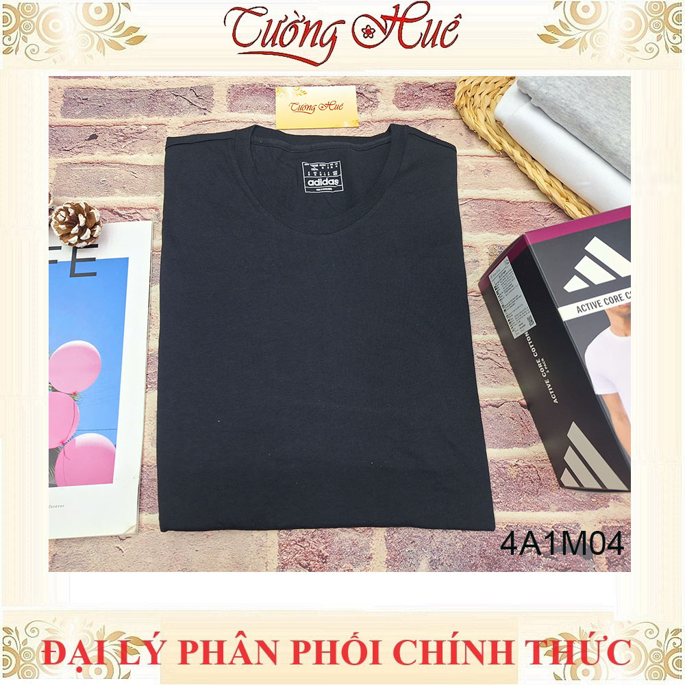 Áo Lót Nam Adidas 4A1M04 Thun Cotton Cổ Tròn Kiểu T Shirt (FORM ÁO LỚN, KHÁCH NÊN LÙI 2 SIZE)