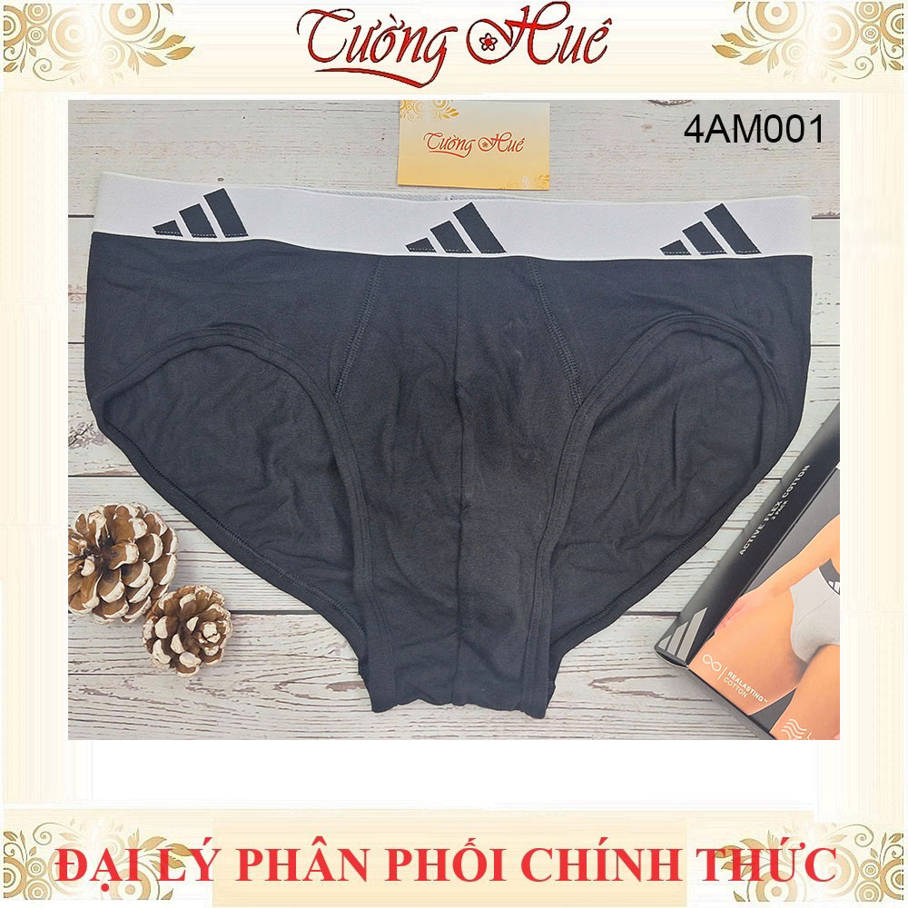 Quần Lót Nam Cotton Adidas 4AM001 Mềm Mịn Thấm Hút KiểuTối Giản (Form Quần lớn, khách nên lùi 2 size)