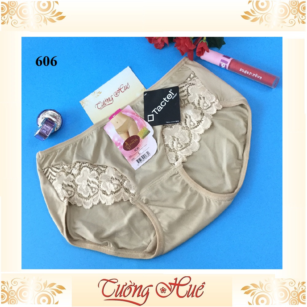 Quần lót nữ Chen 606 quần lót trơn phối ren.