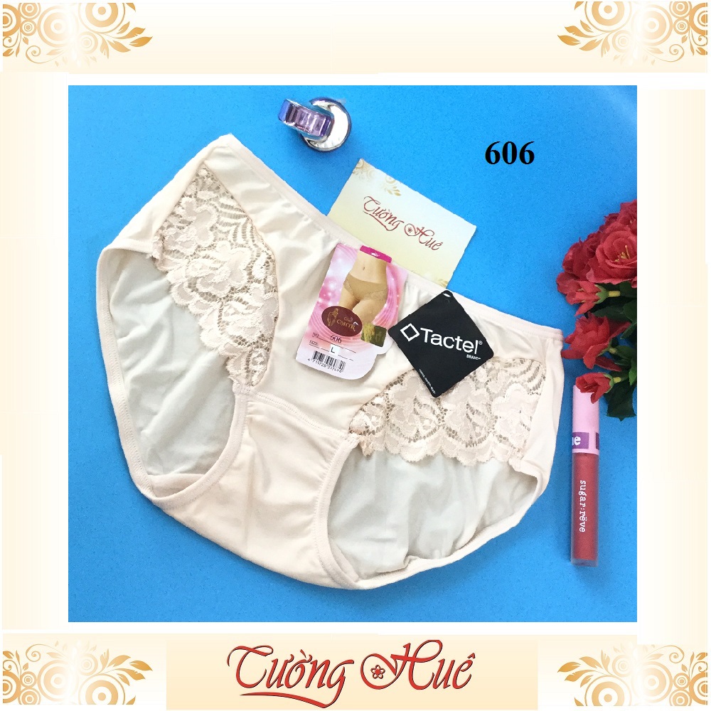Quần lót nữ Chen 606 quần lót trơn phối ren.