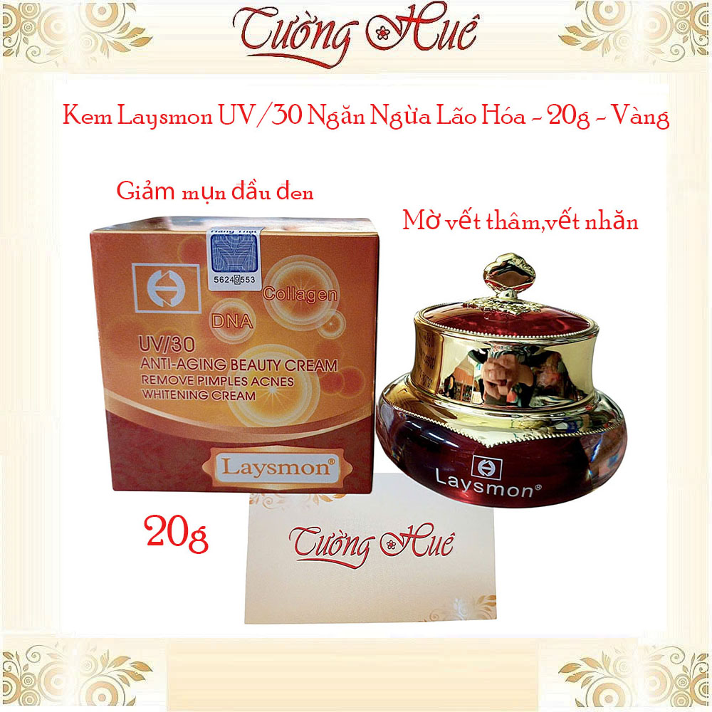 Kem Laysmon UV/30 Ngăn Ngừa Lão Hóa - 20g - Vàng