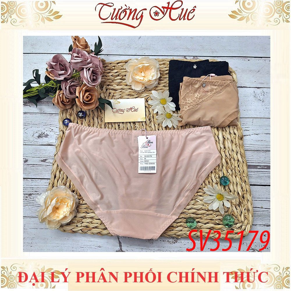 Quần lót nữ Bon Bon SV35179 lưng vừa ren mềm dính charm