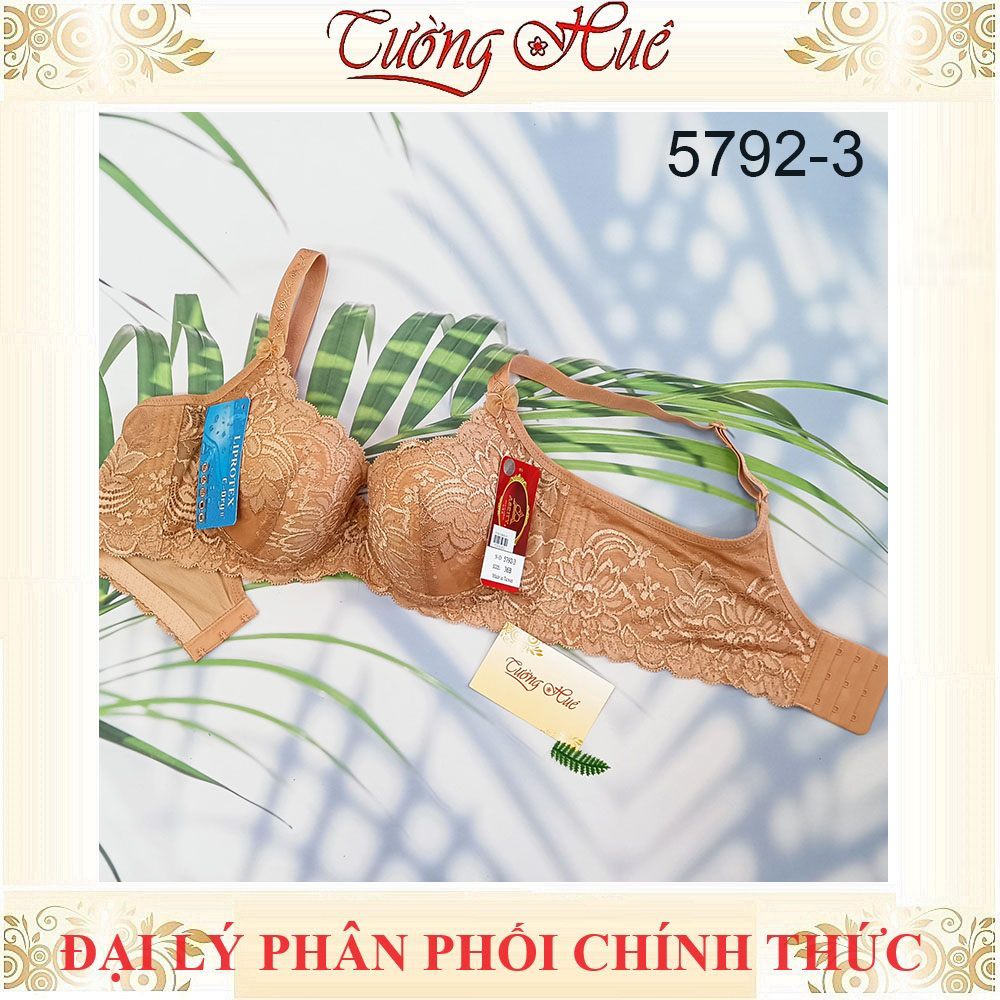 Áo lót nữ Đài Loan Iway 5792-3 Áo lót mút mỏng có gọng phối ren lưng bản to 3 móc cài.