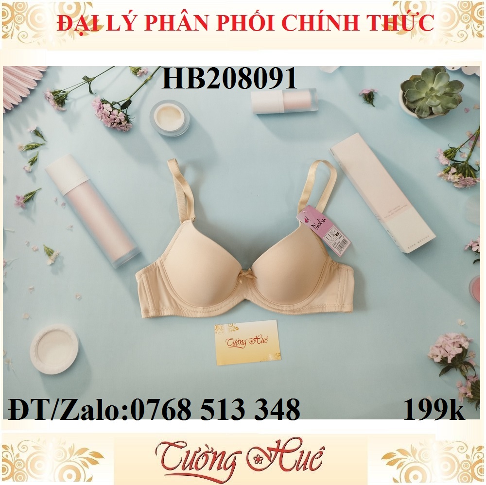 Áo lót nữ Darlin HB208091 mút mỏng trơn.