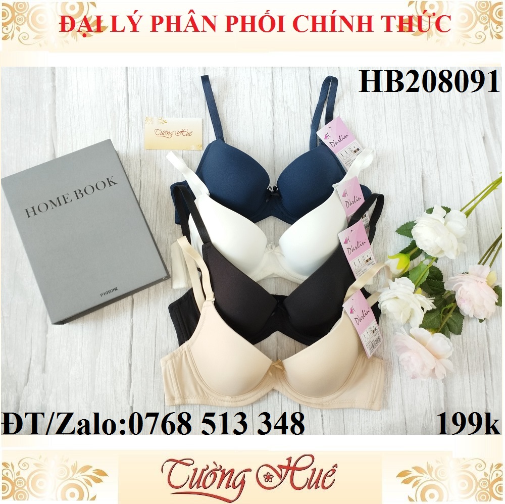 Áo lót nữ Darlin HB208091 mút mỏng trơn.