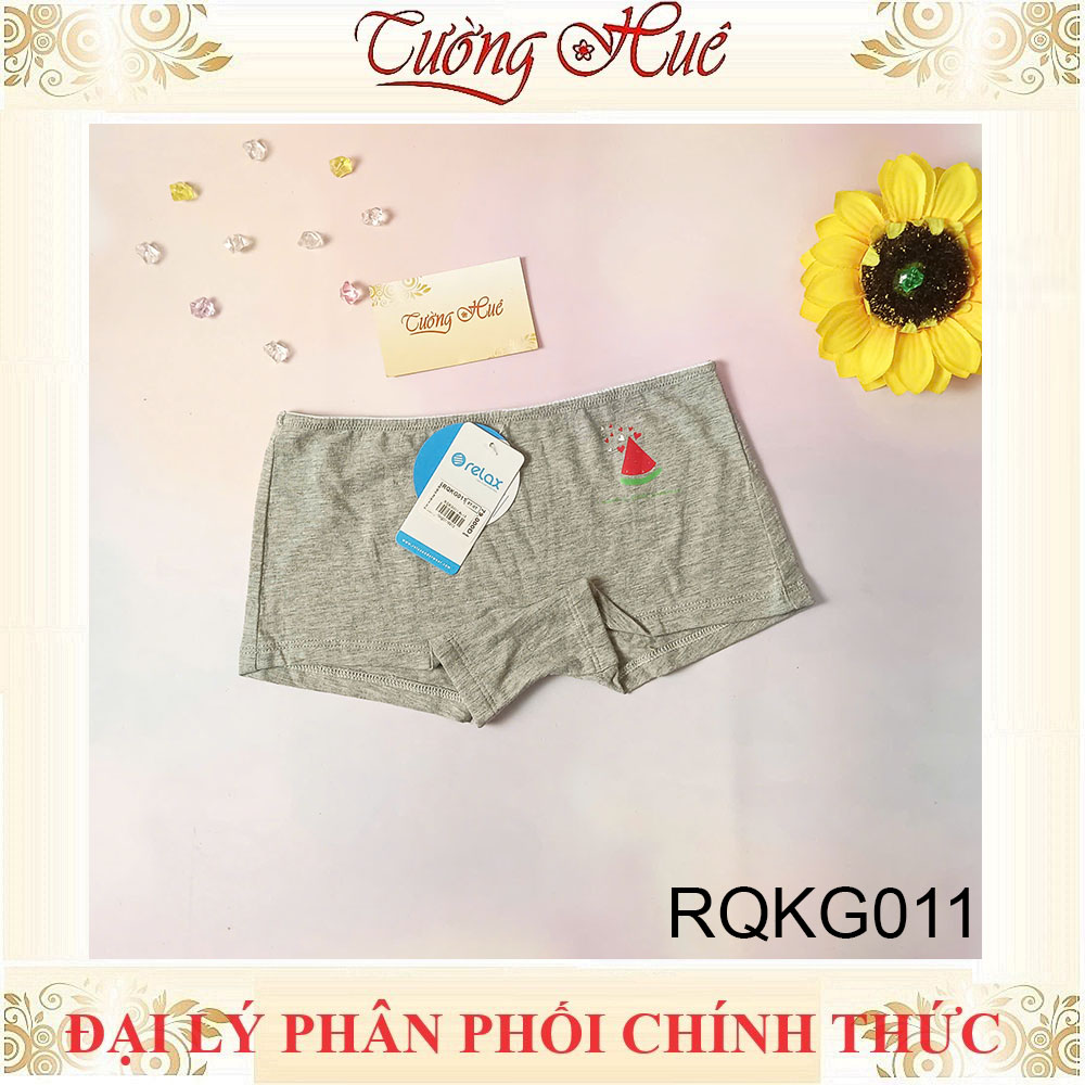 Quần lót bé gái Relax RQKG011 6T-11T quần dạng đùi chất cotton mềm màu trơn họa tiết nhỏ xinh.