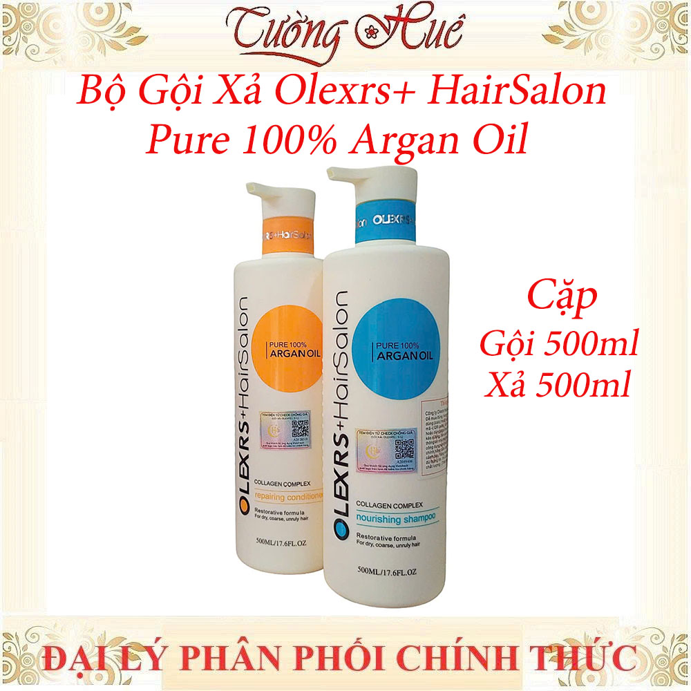 Bộ Gội Xả Olexrs+ HairSalon Pure 100% Argan Oil ( Có Lựa Chọn )