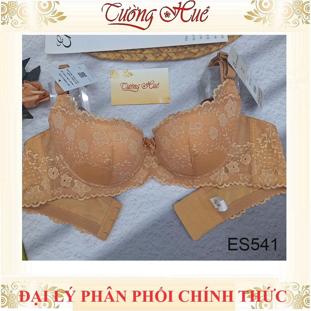 Áo Lót Nữ Escanté ES541 Ren Mút Mỏng Có Gọng lưng Chữ U Bản Lưng Lớn 3 Móc Cài Dây Tùy Chỉnh Tháo Rời