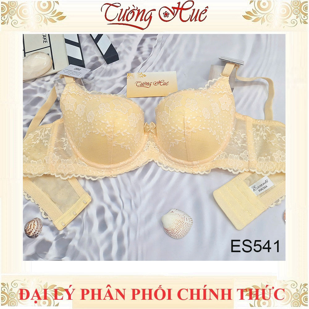 Áo Lót Nữ Escanté ES541 Ren Mút Mỏng Có Gọng lưng Chữ U Bản Lưng Lớn 3 Móc Cài Dây Tùy Chỉnh Tháo Rời