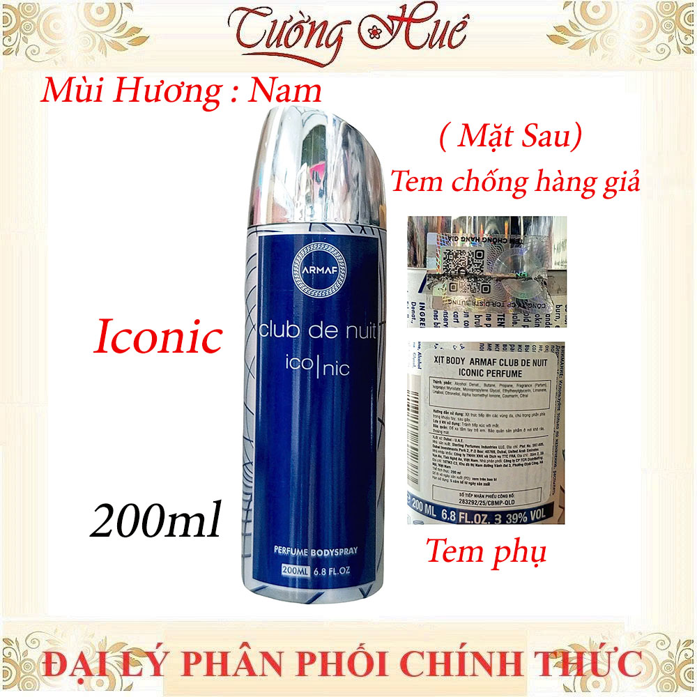 Xịt Khử Mùi ARMAF Club de Nuit Khử Mùi, Lưu Hương ( Có sự lựa chọn)