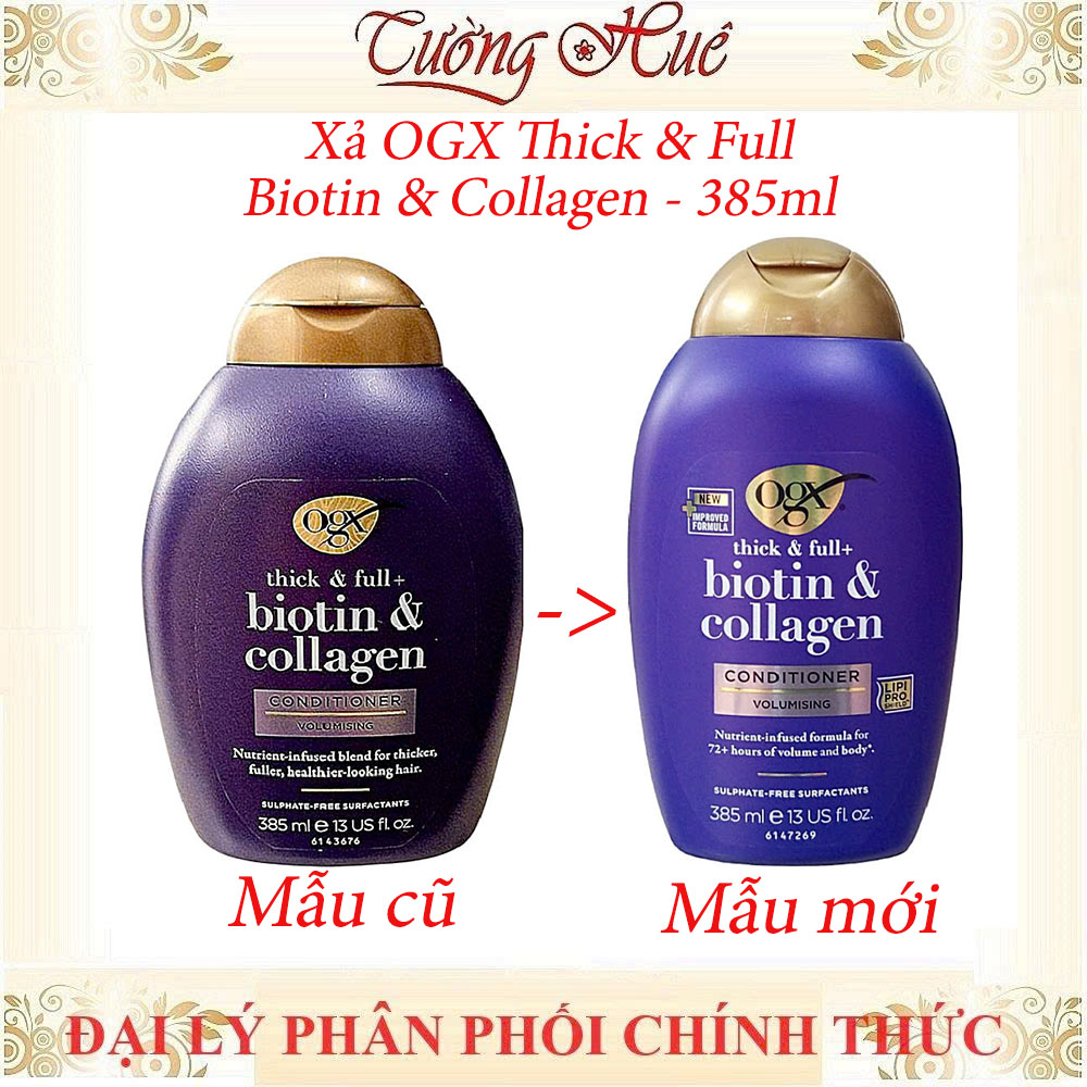 Gội Xả OGX Thick & Full - Biotin & Collagen 385ml - (Có Lựa Chọn)