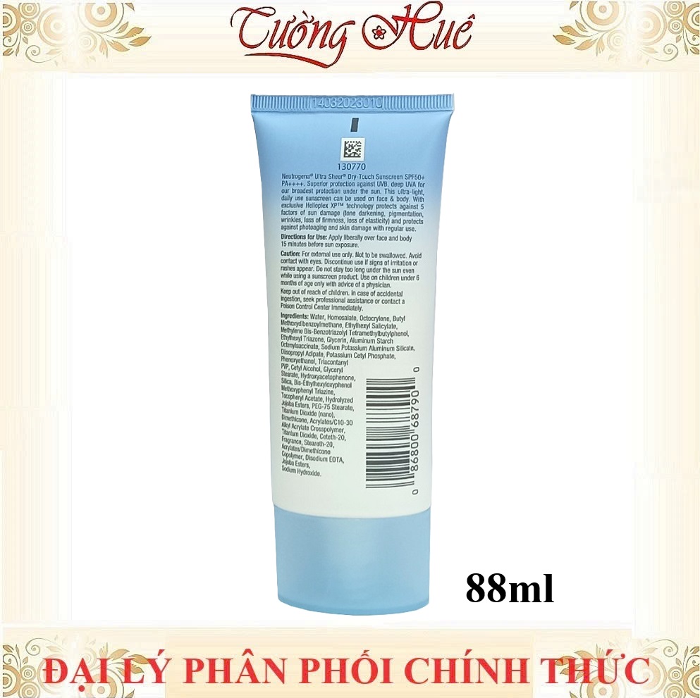 Kem Chống Nắng Neutrogena SPF50+/PA++++ Ultra Sheer Dry-Touch - 88ml