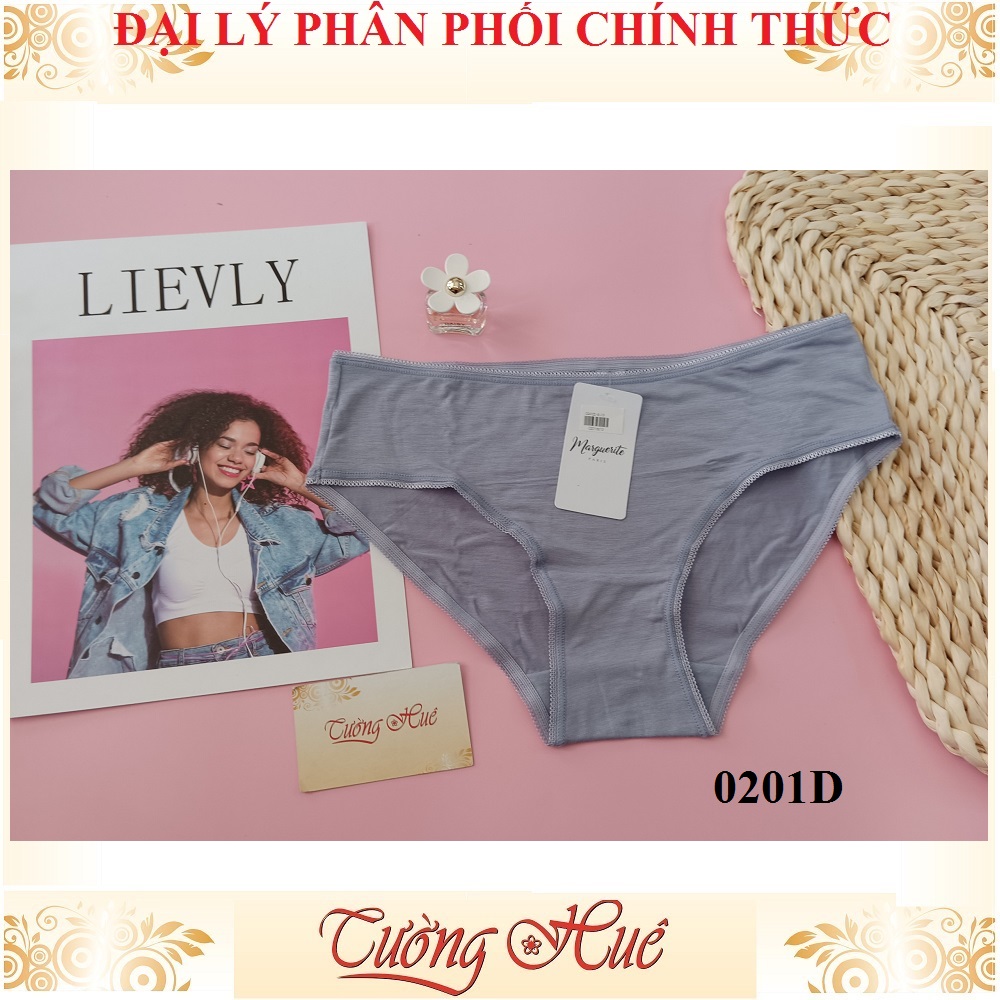 Quần lót nữ Marguerite Paris 0201D cotton trơn lưng cao (FORM LỚN).