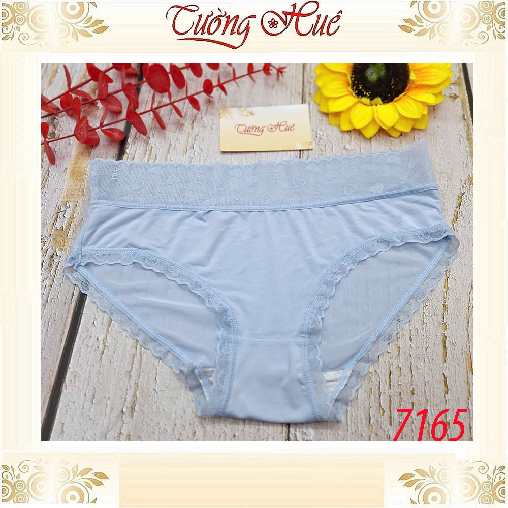 Quần Lót Lụa Lưng Dưới Nữ 7165 Lụa Phối Ren Freesize