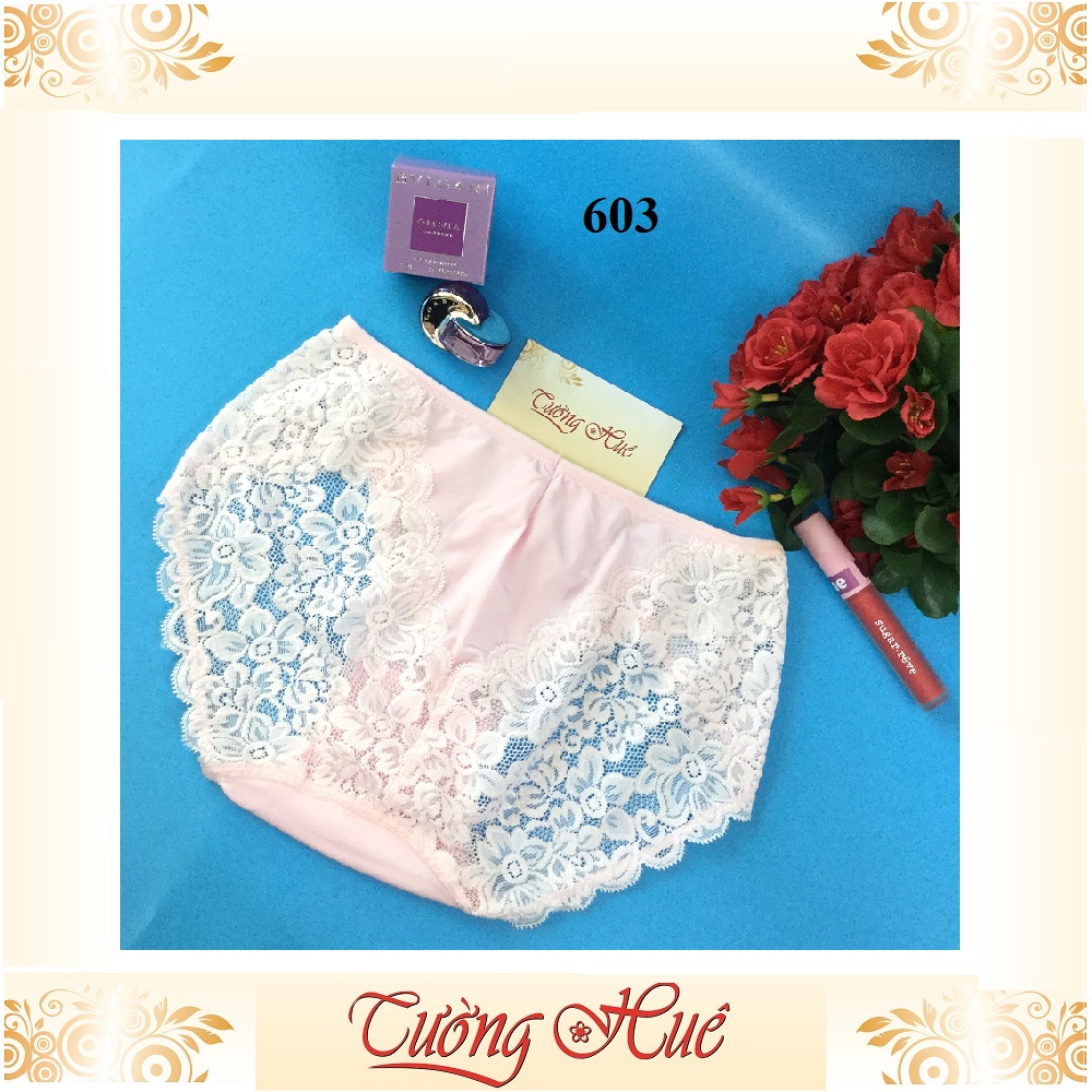 Quần lót nữ Chen 603 quần lót phối ren thêu hoa nguyên mông.